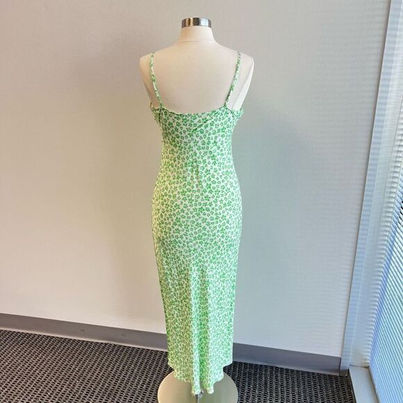 RIXO For Target Leopard Print Ruffle Slip Dress Size Small MIDI Party Cocktail - Picture 4 of 10